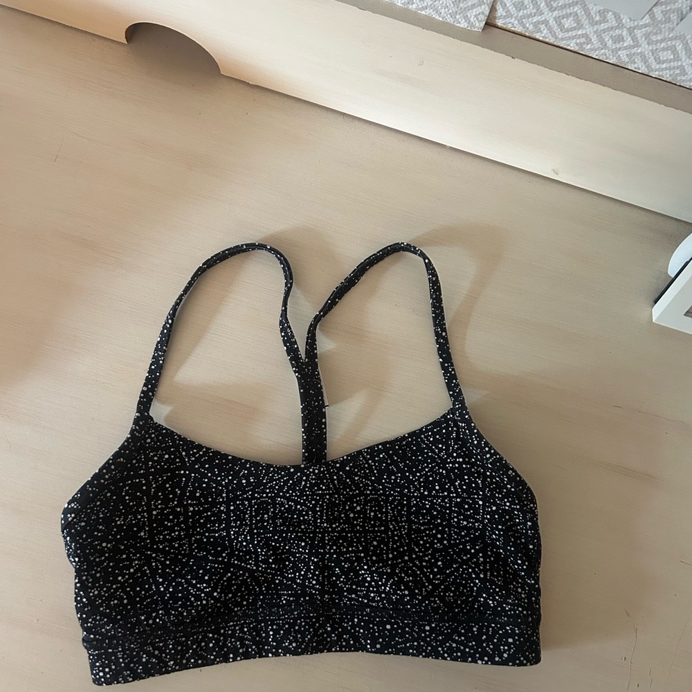 LuluLemon Athletica Black Speckled Sports Bra